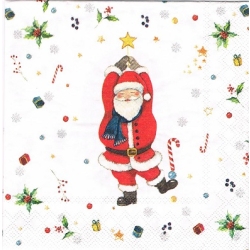 Serwetka  -523-  MINI 25x25 cm   Mikołaj 4 wzory